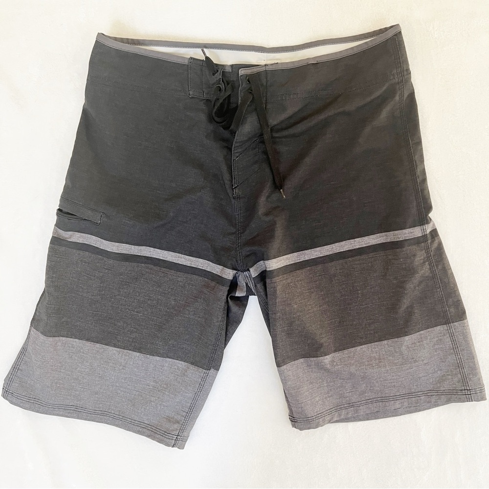 Burnside Empire Boardshort Black Charcoal Size 32 Swim Trunks Beach Pool